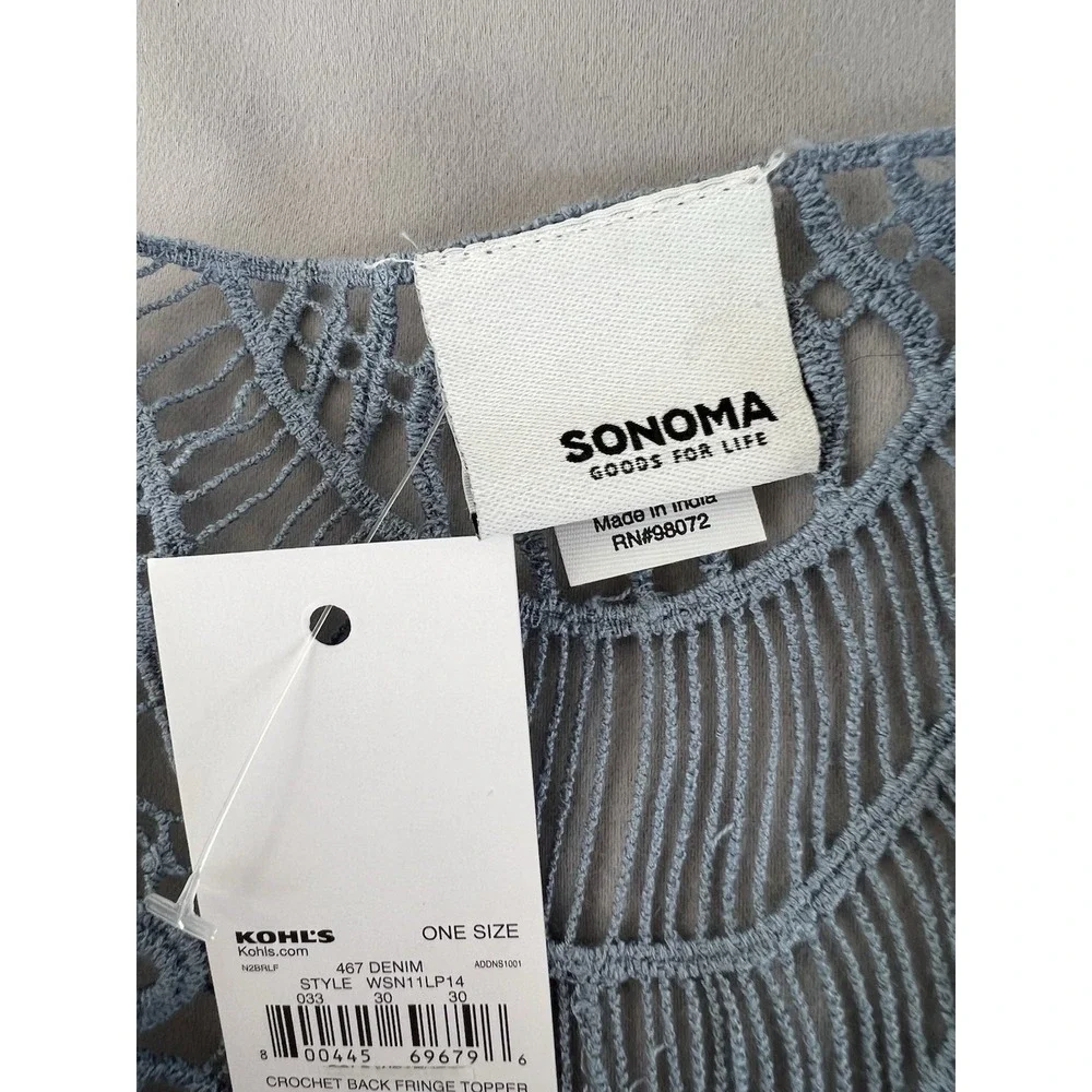 Sonoma Women's Kimono Cover One Sz‎ Blue New